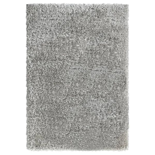 vidaXL High Pile Shaggy Rug Grey 140x200 cm 50 mm