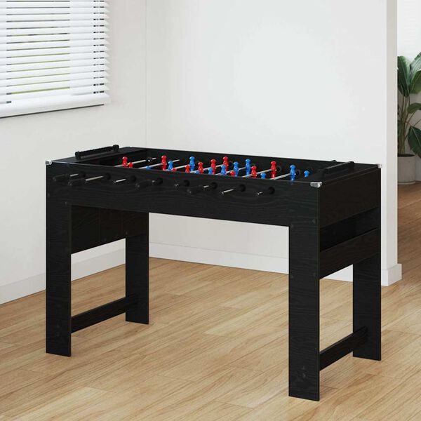 vidaXL Foosball Table Black Oak 125 x 60.5 x 80 cm Engineered Wood