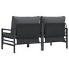 vidaXL Outdoor Furniture with Cushion with Pillow Anthracite Steel