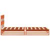 vidaXL Bed Frame without Mattress Wax Brown 90x200 cm Solid Wood Pine