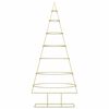 vidaXL Metal Christmas Tree with Stand Gold 180 cm Powder-coated steel
