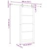 vidaXL Sliding Door White 93 x 211 cm Solid Pine Wood and Plywood