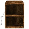 vidaXL TV Wall Cabinet with LED Lights Smoked Oak 135x31x39.5 cm