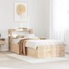 vidaXL Bed Frame with Headboard 100x200 cm Solid Wood Pine