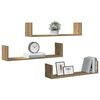 vidaXL Wall Shelves 3 pcs Artisian Oak 80x18x18 cm Engineered Wood