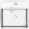 vidaXL Wash Basin with Overflow 41x41x15 cm Ceramic Silver