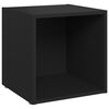 vidaXL TV Cabinets 4 pcs Black 37x35x37 cm Engineered Wood