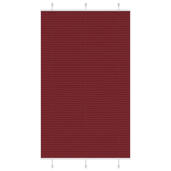 vidaXL Pleated Blind Bordeaux Red 120x200 cm Fabric Width 119.4 cm Polyester