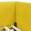 vidaXL Corner Bed Frame with Headboard Yellow 100 cm x 200 cm Velvet