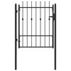 vidaXL Fence Gate HORST 100 x 125 cm Metal Black Lockable