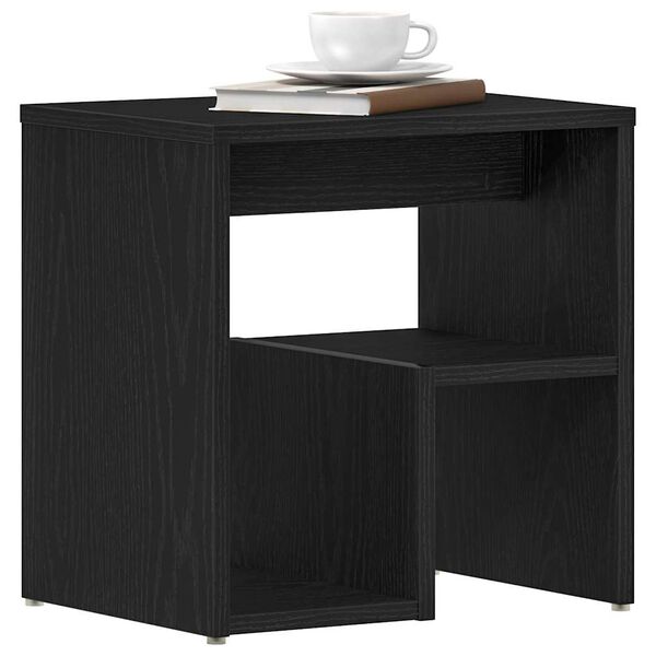 vidaXL Bedside Cabinet 2 pcs Black Oak 40 x 30 x 40 cm Engineered Wood