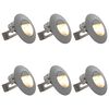 vidaXL Outdoor LED Wall Lights 6 pcs 2 W Silver Round