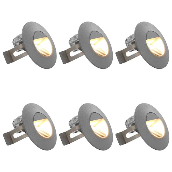 vidaXL Outdoor LED Wall Lights 6 pcs 2 W Silver Round