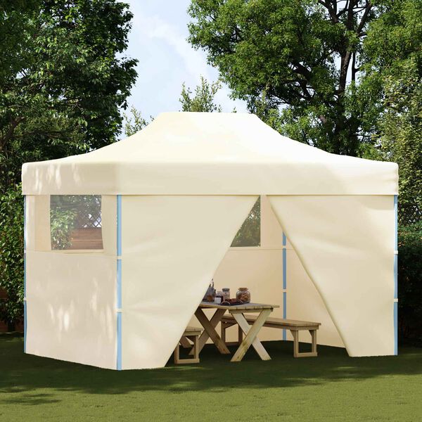vidaXL Party Tent Folding Cream 280 x410 x 315 cm Oxford Fabric