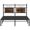 vidaXL Bed Frame without Mattress Smoked Oak 120x200 cm Engineered Wood