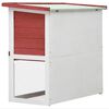 vidaXL Outdoor Rabbit Hutch 1 Door Red Wood