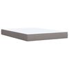 vidaXL Box Spring Bed with Mattress Taupe 140x200 cm Fabric
