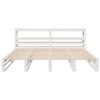 vidaXL Bed Frame without Mattress White 180x200 cm Super King Solid Wood Pine