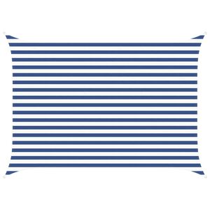 vidaXL Sun Shade Sail Blue and White 3,5 x 2,5 m 100% Polyester Oxford