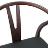 vidaXL Dining Chair 2 pcs Light Brown and Black Solid Rubber Wood