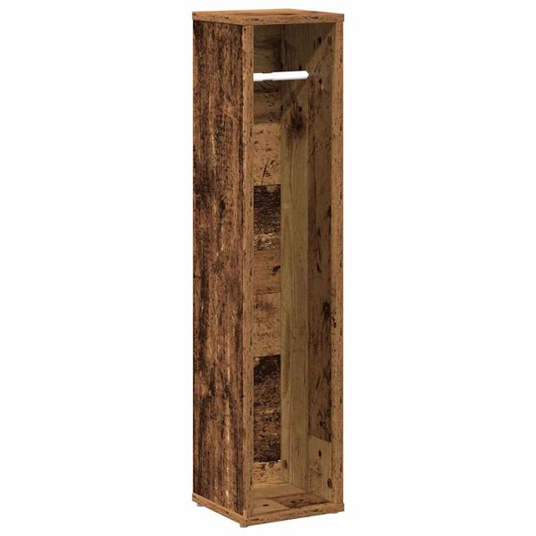 vidaXL Bathroom Cabinet with Roll Holder Old Wood 20.5x20x90 cm