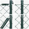 vidaXL Fence Post Green 25 x 0.4 m (60 x 60 mm mesh) Steel and PVC