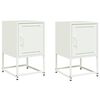 vidaXL Bedside Cabinets 2 pcs White 36x39x60.5 cm Steel