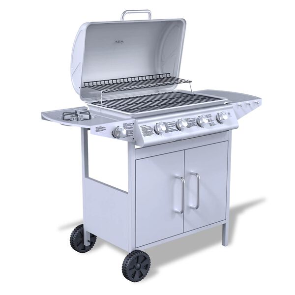 vidaXL Outdoor Grills Silver Stainless Steel