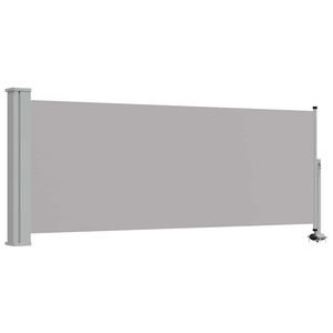 vidaXL Patio Retractable Side Awning 100 x 300 cm Grey