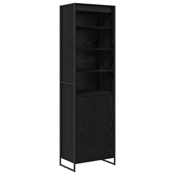vidaXL Tall Cabinets 2 pcs Black Oak 60 x 36 x 200 cm Engineered Wood