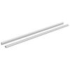 vidaXL Closet Rod 2 pcs Silver 964 x 15 x 29 mm Aluminium Alloy