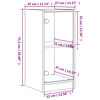 vidaXL Side Cabinet with Glass Doors Sonoma Oak 35x37x75.5 cm