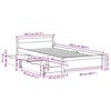 vidaXL Bed Frame without Mattress White 100x200 cm Solid Wood Pine