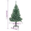 vidaXL Artificial Christmas Tree 150 LEDs&Ball Set&Flocked Snow 150 cm