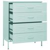 vidaXL Chest of Drawers Mint 80x35x101.5 cm Steel