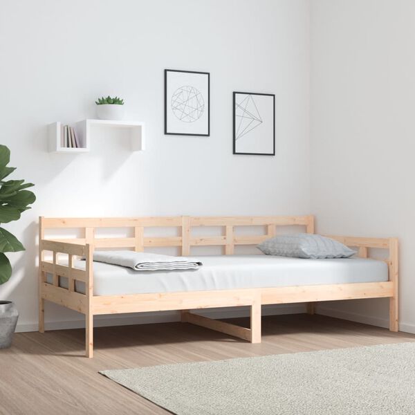 vidaXL Day Bed without Mattress Solid Wood Pine 90x190 cm Single