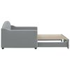 vidaXL Daybed with Trundle without Mattress Light Grey 90x190 cm Single