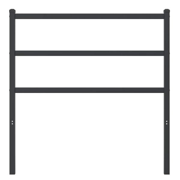vidaXL Metal Headboard Black 90 cm