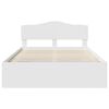 vidaXL Bed Frame with Headboard White 160 x 200 cm Solid Pine Wood