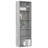 vidaXL 5-Tier Book Cabinet Grey Sonoma 60x30x189 cm Engineered Wood