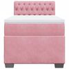 vidaXL Box Spring Bed with Mattress Pink 90x200 cm Velvet