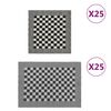 vidaXL 50 Piece Towel Set Black and White Cotton