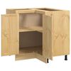 vidaXL Cabinet SKI Honey Brown 80 x 80 x 81.5 cm Solid Pine Wood