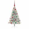 vidaXL Artificial Pre-lit Christmas Tree Silver 120 cm PET