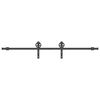 vidaXL Sliding Door Hardware Kit 200 cm Steel Black