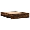 vidaXL Bed Frame without Mattress Smoked Oak 150x200 cm King Size Engineered Wood