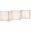 vidaXL Dog Gate with Door Foldable 15 Panels 750 cm Poplar Wood