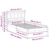 vidaXL Bed Frame with Headboard White 80 x 200 cm Solid Pine Wood