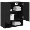 vidaXL Wall Cabinet Black Oak 60 x 30 x 70 cm Engineered Wood