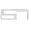 vidaXL Corner Desk High Gloss White 200x50x76 cm Engineered Wood